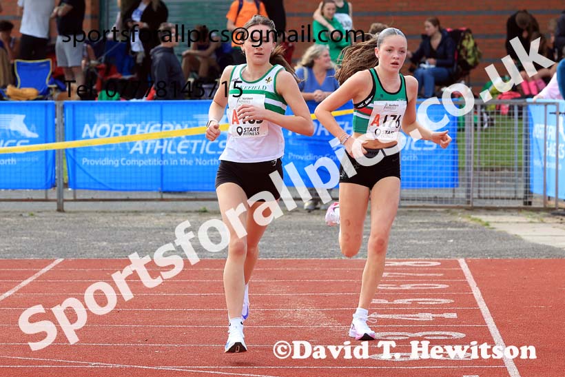 Womens Under-17s, 2024 Northern Mens 6 and Womens 4 and Youngsters Relays, Stanley Park, Blackpool.  Photo: David T. Hewitson/Sports for All Pics